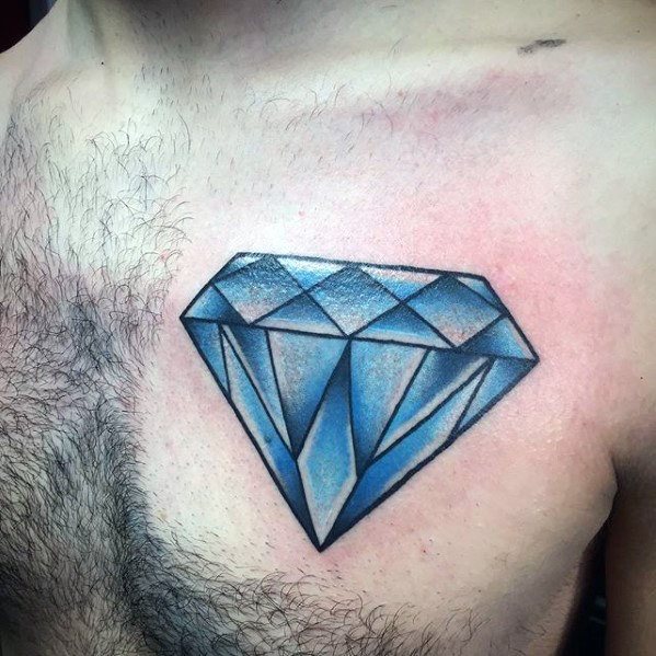tatuaje clasico diamante para hombre 35