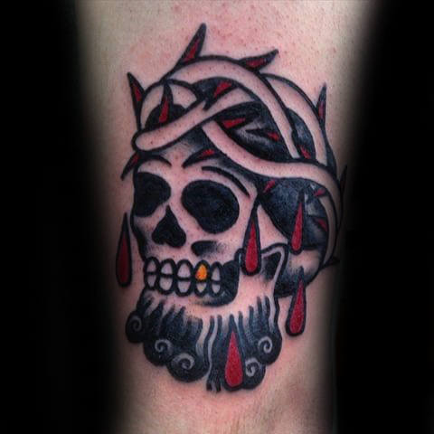 tatuaje clasico jesus para hombre 33