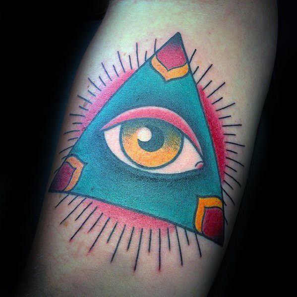 tatuaje clasico ojo para hombre 01