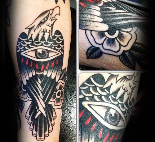 tatuaje clasico ojo para hombre 05