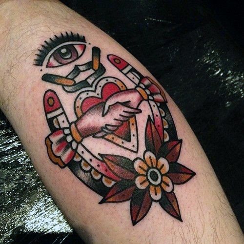 tatuaje clasico ojo para hombre 12