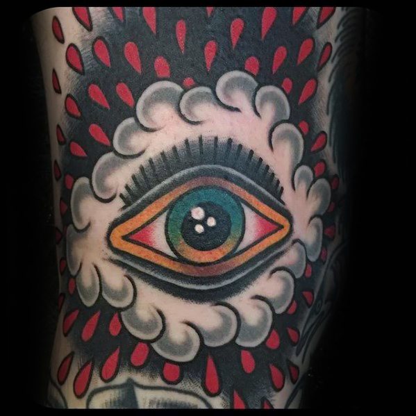 tatuaje clasico ojo para hombre 22