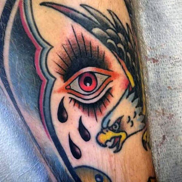 tatuaje clasico ojo para hombre 23