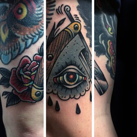 tatuaje clasico ojo para hombre 31