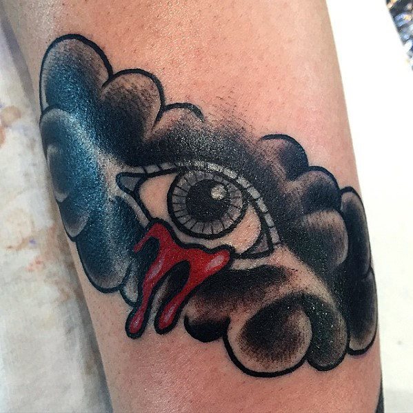 tatuaje clasico ojo para hombre 35