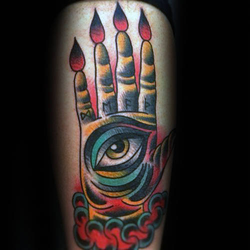 tatuaje clasico ojo para hombre 40