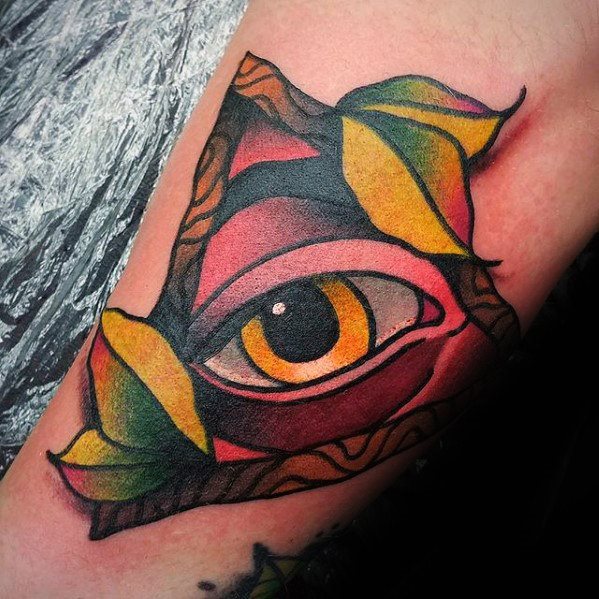 tatuaje clasico ojo para hombre 49
