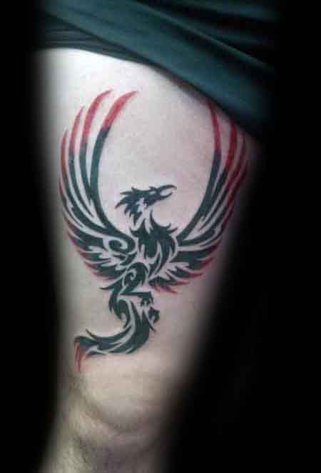tatuaje fenix tribal para hombre 29