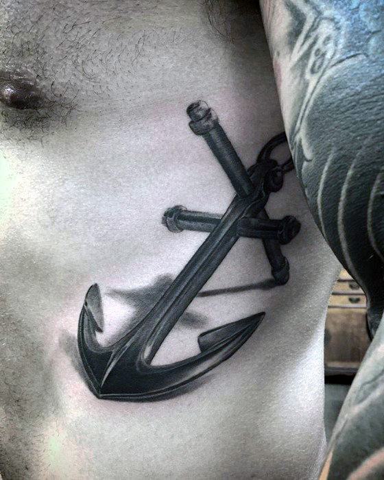 tatuaje increible ancla para hombre 01