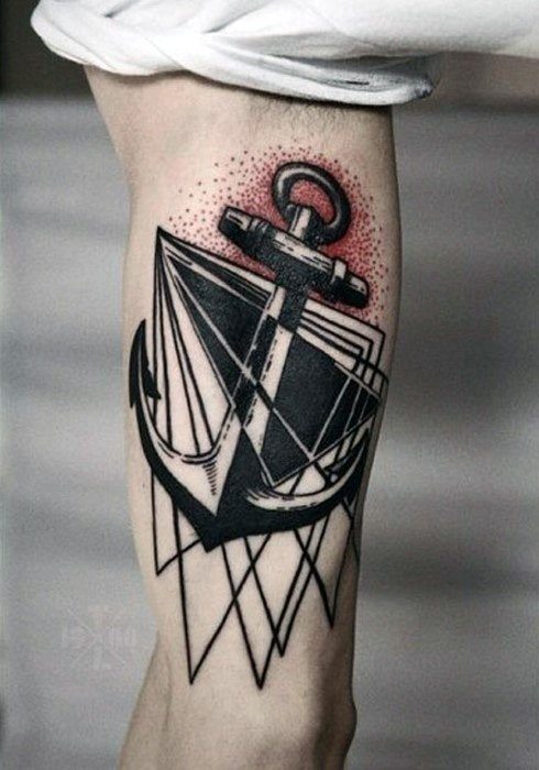 tatuaje increible ancla para hombre 06