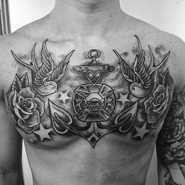 tatuaje increible ancla para hombre 11