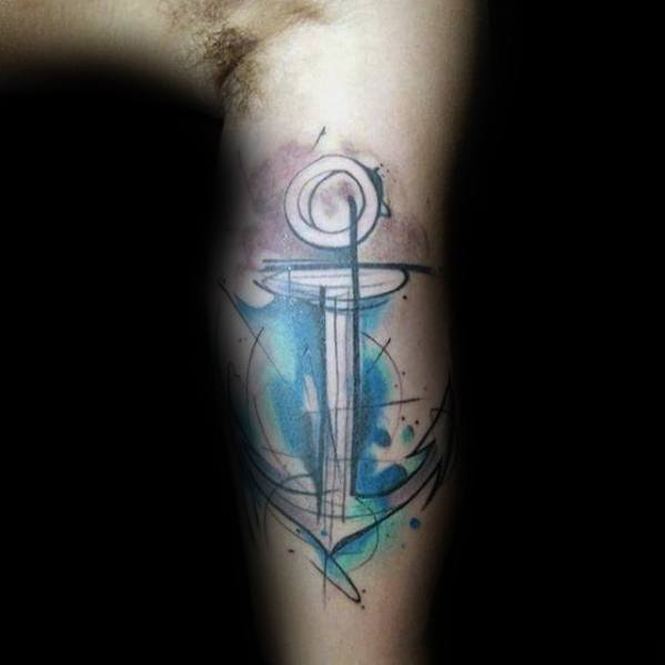 tatuaje increible ancla para hombre 17