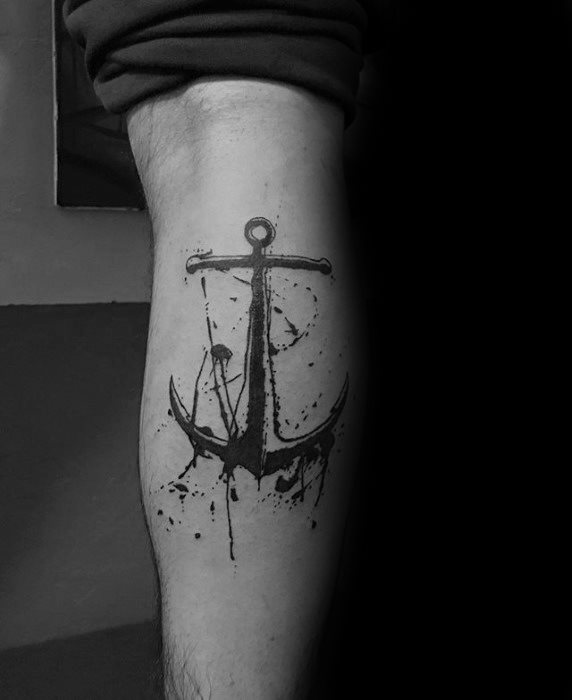 tatuaje increible ancla para hombre 18