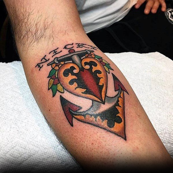 tatuaje increible ancla para hombre 22