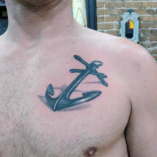 tatuaje increible ancla para hombre 23
