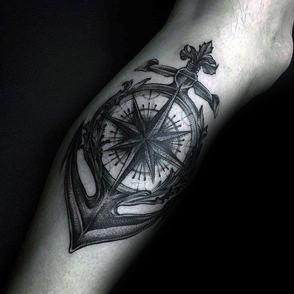 tatuaje increible ancla para hombre 25