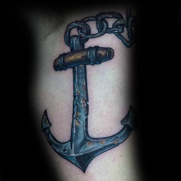 tatuaje increible ancla para hombre 26