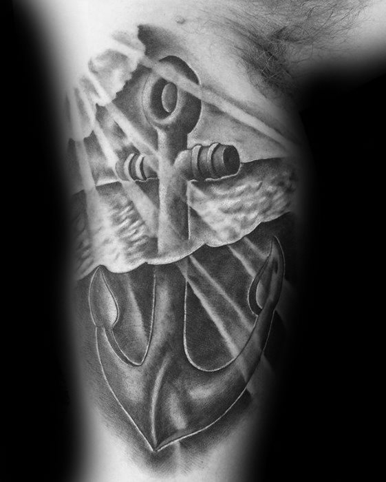 tatuaje increible ancla para hombre 35