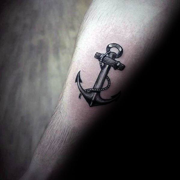 tatuaje increible ancla para hombre 44