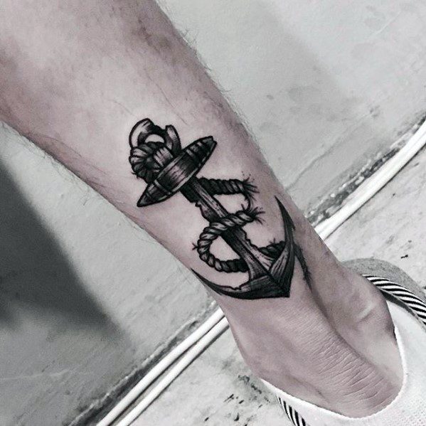 tatuaje increible ancla para hombre 46