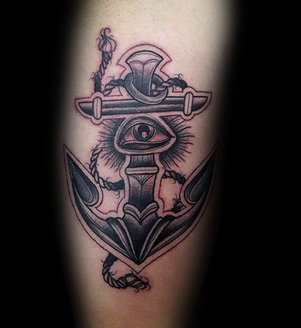 tatuaje increible ancla para hombre 48