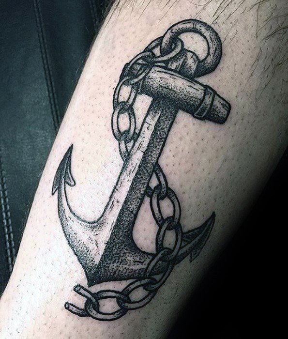 tatuaje increible ancla para hombre 50