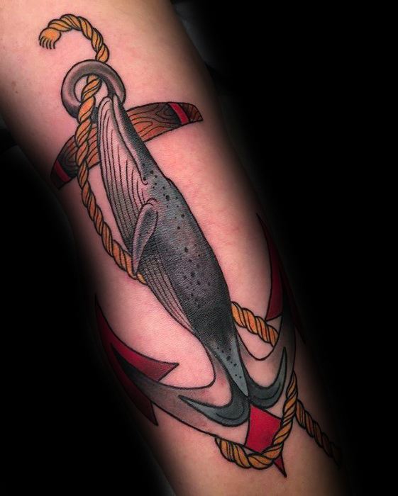 tatuaje increible ancla para hombre 53