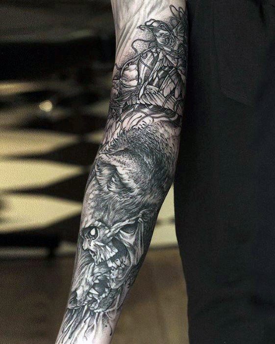 tatuaje increible antebrazo para hombre 36