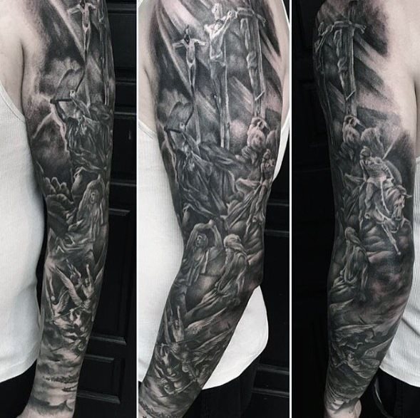 tatuaje increible brazo para hombre 11