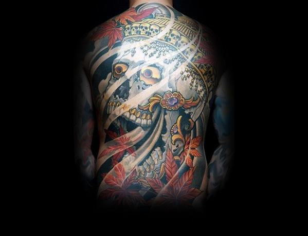tatuaje increible calavera para hombre 02