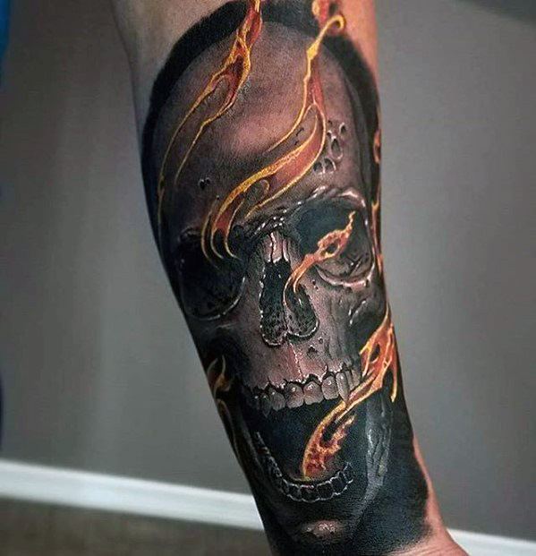 tatuaje increible calavera para hombre 05