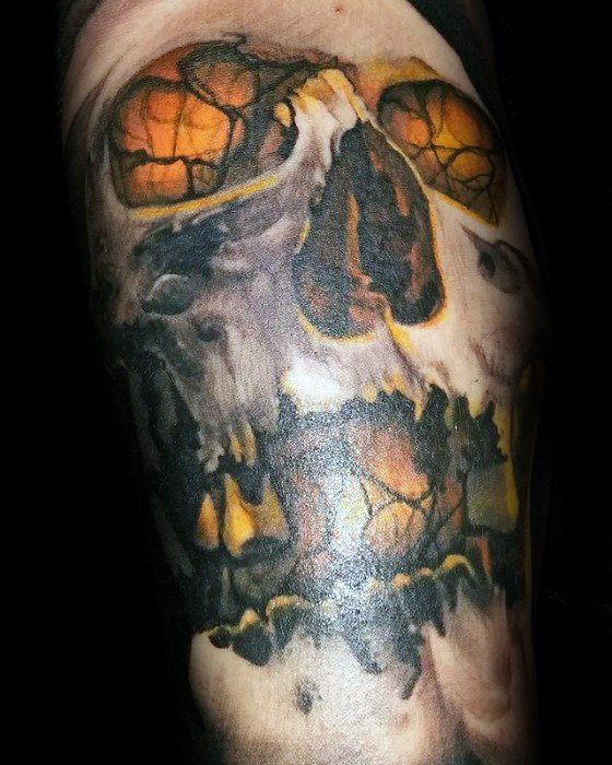 tatuaje increible calavera para hombre 09