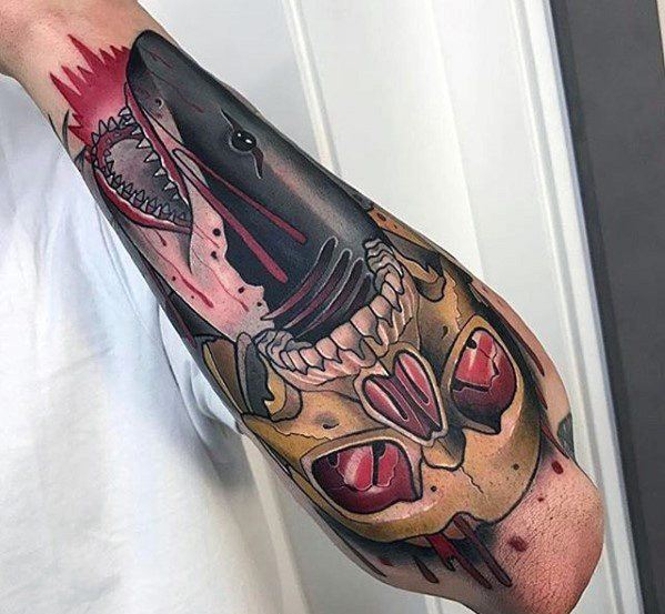 tatuaje increible calavera para hombre 13