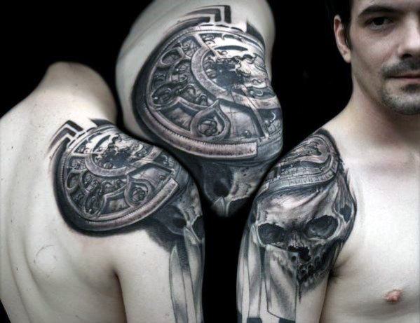 tatuaje increible calavera para hombre 16