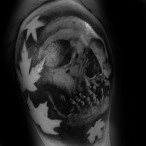 tatuaje increible calavera para hombre 18