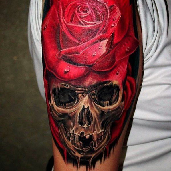 tatuaje increible calavera para hombre 20