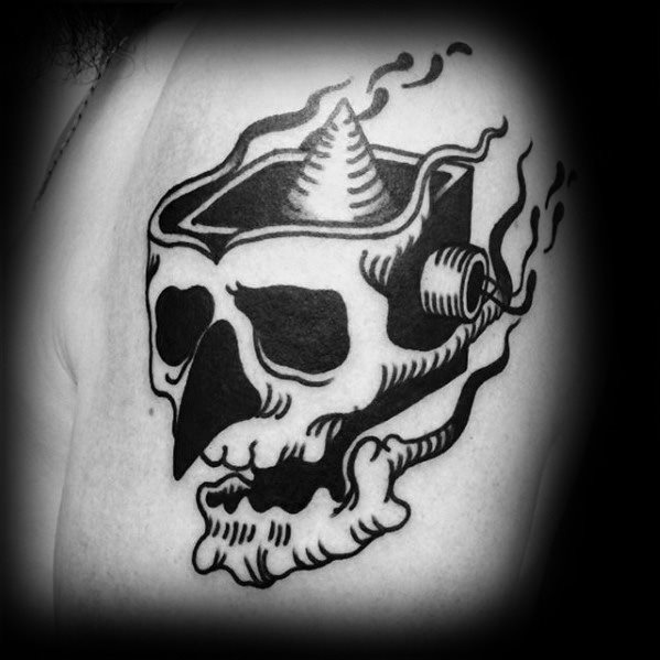 tatuaje increible calavera para hombre 21