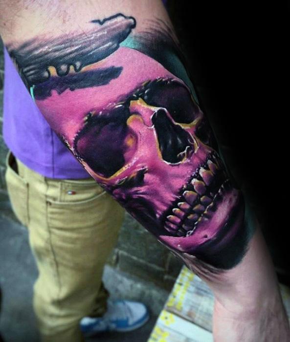 tatuaje increible calavera para hombre 23