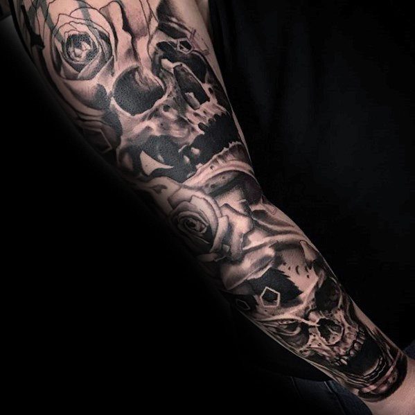 tatuaje increible calavera para hombre 24