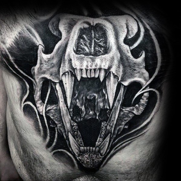 tatuaje increible calavera para hombre 25