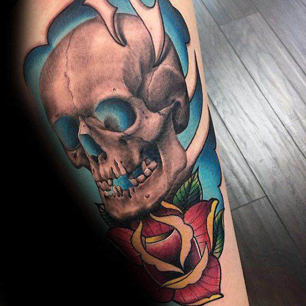 tatuaje increible calavera para hombre 27