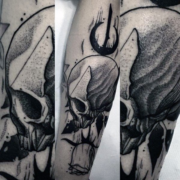 tatuaje increible calavera para hombre 35