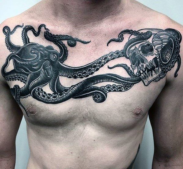 tatuaje increible calavera para hombre 36