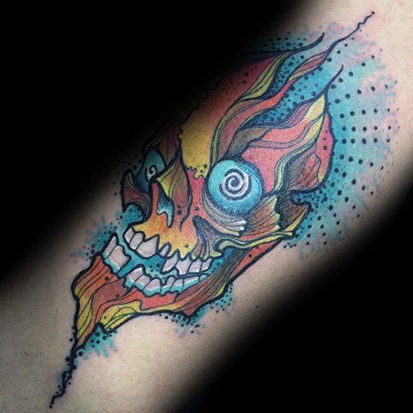 tatuaje increible calavera para hombre 43