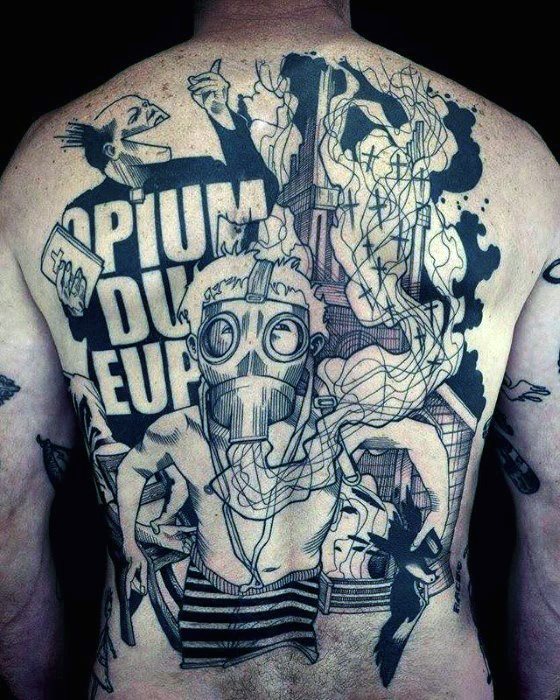 tatuaje increible espalda para hombre 01