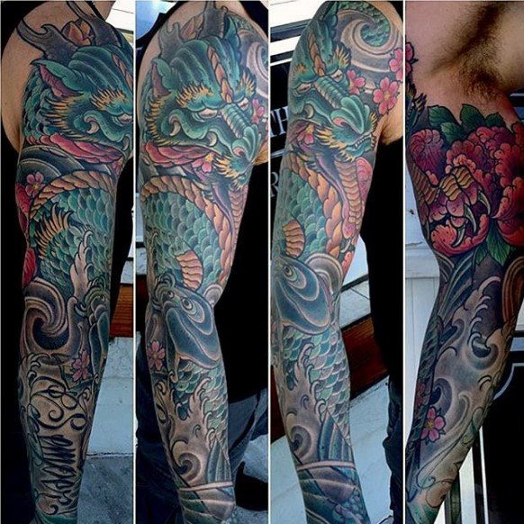 tatuaje increible manga para hombre 09