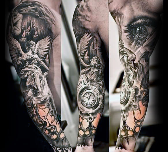tatuaje increible manga para hombre 13