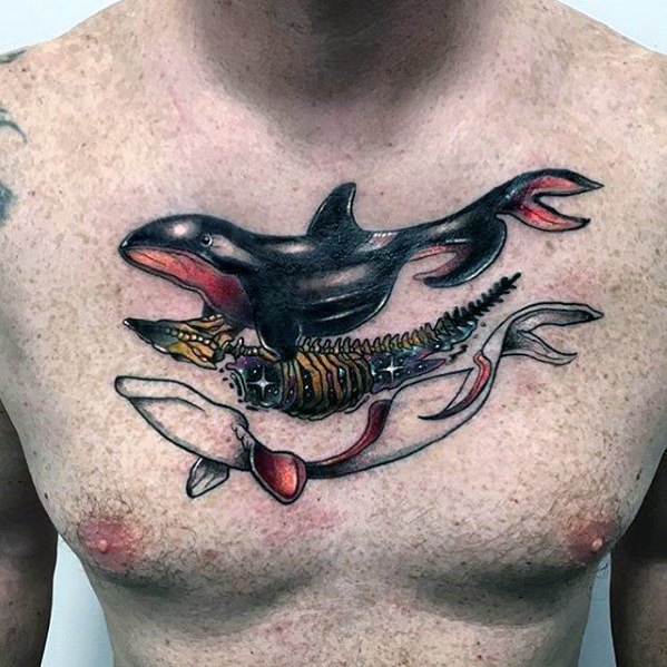 tatuaje increible pecho para hombre 02