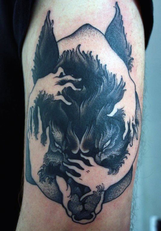 tatuaje lobo para hombre 07