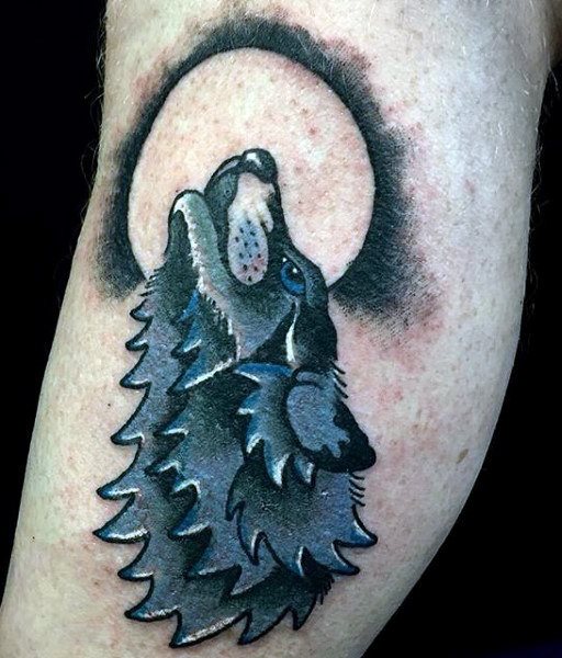 tatuaje lobo para hombre 21